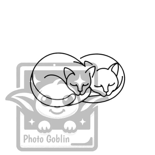 Two Cats Sleeping (Graphic For Sale See Licenses)