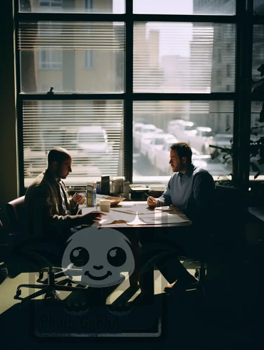 2 People Having A Meeting (Graphic For Sale See Licenses)